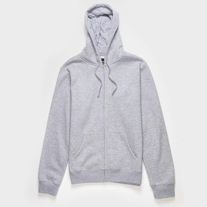 Peso pesado grueso logotipo personalizado Hombres en blanco Zip up Hoodies 100% algodón Zip up Hoodies Streetwear Drop Shoulder Sudadera Hoodies - Product Image 5