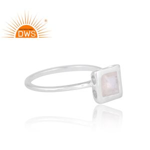 Vente chaude en argent Sterling naturel arc-en-ciel lune bague en pierres précieuses conception personnalisée bijoux pour femmes cadeau pour elle - Product Image 4