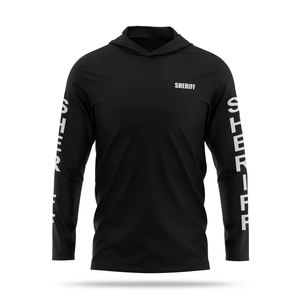 Venta al por mayor 92% poliéster 8% Spandex fresco manga larga hombres Uv pesca camisa con Capucha ligera bloqueador de sol jóvenes niños sudaderas con capucha - Product Image 5