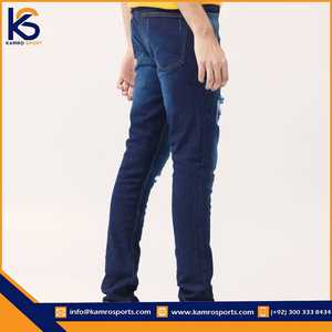 กางเกงยีนส์ขายาวสำหรับผู้ชายกางเกงยีนส์ลำลองขายาวผ้าใส่สบายดีไซน์ไม่ซ้ำใคร - Product Image 4