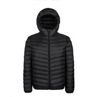 Offre Spéciale hommes bleu veste d'hiver à capuche fermeture éclair contrôle mode bouffant manteau léger et chaud tailles M-5XL vers le bas matériel
