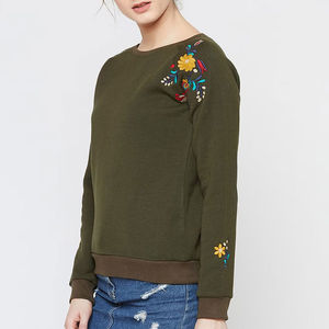 Sudadera de mujer Personalizada multicolor Personalizado O Cuello sudaderas Mejor diseño Secado rápido transpirable Pullover Sudadera de mujer - Product Image 5