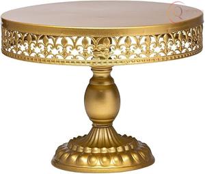 ขาตั้งเค้กโลหะทันสมัยสำหรับการนำเสนอเค้กและของหวาน  งานเคลือบเงาทนทานสำหรับงานแต่งงานและโอกาสพิเศษ - Product Image 1