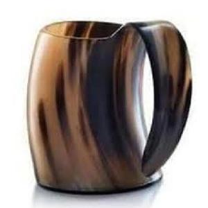 Taza para beber vikingo de cuerno africano Acabado a mano con mango curvo Cuerno para beber vikingo natural Tazas de cerveza agua Cuerno de búfalo - Product Image 6