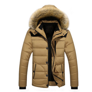 Veste parka pour homme sur mesure avec capuche, manteau d'hiver chaud, imperméable, en laine, veste de sport, grande taille, longue, décorée de fourrure, rembourrée de coton - Product Image 5