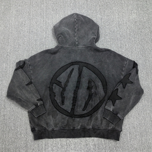 เสื้อฮู้ดผู้ชายสำหรับออกกำลังกายฤดูหนาว ผ้าฝ้าย 100% ขนแกะแบบเป็นมิตรต่อสิ่งแวดล้อม แต่งลายปักแบบวินเทจ - Product Image 4