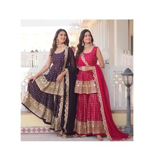 Georgette de imitación de fábrica directa con Kurtis de secuencia para mujer en la India Office Lady para exportación Kurti Ladies - Product Image 1