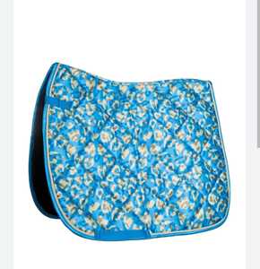 Vente chaude Premium bleu anglais tapis de selle confortable coton/polyester avec rembourrage en mousse souple pour l'équitation - Product Image 1