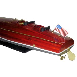 FERMETURE À GLISSIÈRE (HYDROPLANE RAPIDE) MODÈLE DE BATEAUX EN BOIS/MODÈLE D'HYDROPLANES EN BOIS CLASSIQUE/ARTISANAT FAIT À LA MAIN POUR LA DÉCORATION - Product Image 3