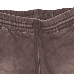 2024 <b>Men's</b> Cotton Acid Wash <b>Shorts</b> with Puff Print New Style Custom Drawstring Solid <b>Pattern</b> Wash <b>Shorts</b> - Product Image 6