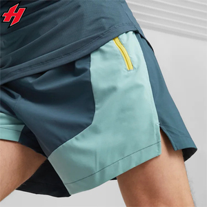 กางเกงวิ่งขาสั้นผ้าโพลีเอสเตอร์สำหรับผู้ชายชุดออกกำลังกายเล่นกีฬาออกกำลังกายกลางแจ้งแบบแห้งเร็วออกแบบได้ตามที่ต้องการมีกระเป๋า - Product Image 2