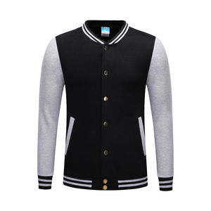 Qualité supérieure Letterman Baseball College Bomber Varsity Jacket Cuir véritable violet et or avec décoration brodée - Product Image 5