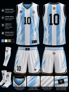 Light Blue Basketball Jersey Set Sleeveless Sports Uniform Athletic Training Kit Teamwear - Product Image 1