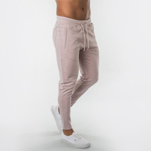 Pantalones de chándal de algodón 100% personalizados para hombre, pantalones para correr en el gimnasio, diseño de logotipo personalizado, bolsillos laterales, pantalones transpirables de Color sólido para hombre - Product Image 3