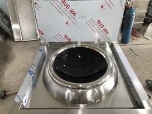 8KW 1 quemador de inducción Wok Range Nueva tecnología Equipo de cocina comercial VN 800x800x80 0/1100 Tamaño Garantía de 1 año para hoteles - Product Image 2