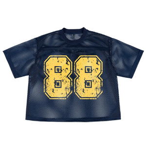 Camiseta de malla de manga corta unisex con logotipo personalizado de talla grande transpirable para baloncesto, béisbol, fútbol, ropa de calle - Product Image 4