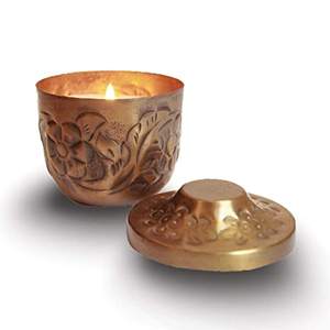 Bougeoir en métal imprimé avec pot de bougie, décoration de fête, Design personnalisé disponible - Product Image 6