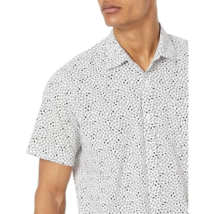 Camisas de vestir de algodón para hombre, camisa de manga corta elástica sin arrugas, sólida, informal, formal, de negocios, con botones, para fiesta de graduación - Product Image 4