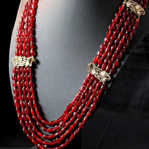 Collier de couches de perles géométriques colorées faites à la main bijoux de mode artistique à la mode unisexe pour la fête et le cadeau - Product Image 2