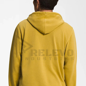 Sweat à capuche unisexe personnalisé pour homme avec fermeture éclair, broderie, 100% coton, respirant, anti-rétrécissement, 400GSM, sweat à capuche lourd avec fermeture éclair - Product Image 4