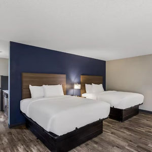 Mainstay Suites Choice Hotel Scandinavische stijl bedframe tafels bank stoel <span class=keywords><strong>bed</strong></span> queensize commerciële hotel meubelsets - Product Image 1