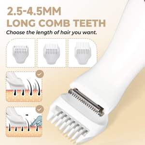 Afeitadora Eléctrica USB para Mujer, Maquinilla de Afeitar Íntima de Doble Cuchilla para Cuerpo, Axilas y Zona del Bikini, IPX7 Lavable, con Estación de Carga - Product Image 1