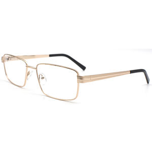 HIGO 1150 - Armazón de Gafas de Acero Inoxidable con Montura Completa Rectangular de Diseño Clásico Retro Vintage con Lentes Personalizadas para Adultos - Product Image 4