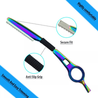 Kaamir Instruments - Maquinilla de Afeitar Profesional con Cabezal Giratorio, Mango Ligero de Plástico, Cuchilla Única para Adelgazar y Estilizar el Cabello