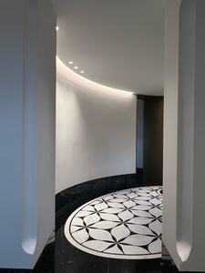 Esthétique marbre noir et blanc marbre pierre mosaïque carrelage pour la décoration de la maison tunisie fleur mosaïque marbre - Product Image 6