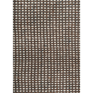 Tapis rectangulaire fait main en laine et soie de bambou bleu uni et à motifs abstraits HWB-1023 pour couloir, en viscose, pour la maison - Product Image 3