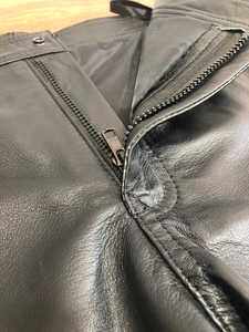 Pantalones de cuero Premium de alta calidad 100%, tela recta ligera de secado rápido, estilo informal, botón, cierre de mosca, longitud Regular - Product Image 5