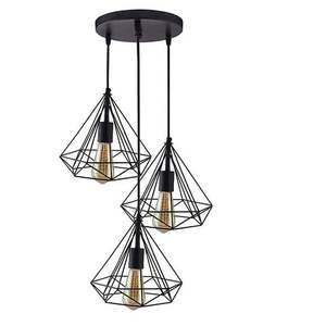 <b>Black</b> Metal Roof Lamp <b>Modern</b> <b>Ceiling</b> Hanging <b>Light</b> For Home Living Room Dining Area Durable Decorative Lighting - Product Image 2