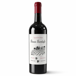 Vino Tinto Finca Santa Fe Signature Red Blend, Cabernet Sauvignon y Tempranillo, 14% ABV, 24 Meses de Añejamiento en Roble, Vino Tinto Español, 750ml - Product Image 1