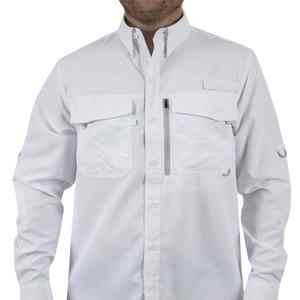 Chemise de pêche pour homme, OEM personnalisée, mode unique, imperméable, UPF 50+, grande taille, légère, confortable, fermeture à boutons, séchage rapide - Product Image 1