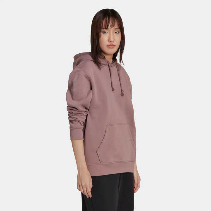 Better Cotton Initiative Women's Light Purple Winter Pullover Hoodie 70%  Cotton 30% Recycled Polyester Knitted Regular Front