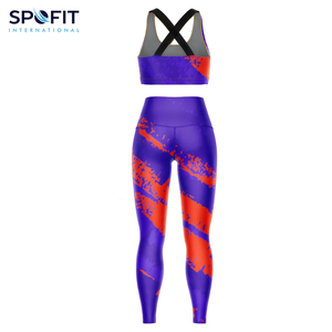 Nouvelle Arrivée Vente Chaude Tenues de Sport pour Femmes Ensemble de Yoga par Sublimation Vêtements de Gymnastique Tenues de Fitness Ensemble de Yoga Deux Pièces pour Femmes - Product Image 6