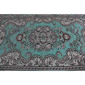 Grand tapis turc vintage de 5,8 x 8,5 pieds, tapis oriental en laine bleue - Product Image 4