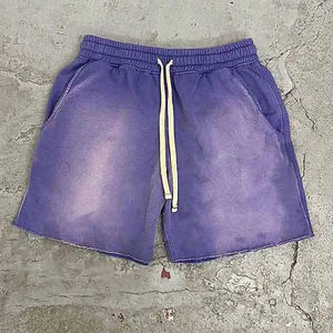 Shorts Personalizados con Lavado Ácido, Estilo Vintage, Ropa Urbana, Algodón, Casuales, de Verano - Product Image 3