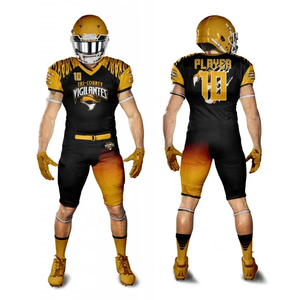 Precio al por mayor de encargo azul uniformes de fútbol americano desgaste de fútbol americano Oem conjunto de fútbol Jersey - Product Image 4