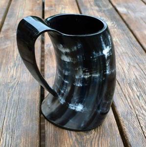 Authentic Eco-Friendly Viking Horn <b>Mug</b> Handmade Buffalo Horn Food Grade Medieval Style Religious Feng Shui Animal Beer <b>Mug</b> - Product Image 2