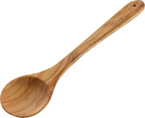 Cuillère de service rustique haut de gamme en bois naturel à long manche, outil de cuisine fait main, finition miroir, écologique, résistante à la chaleur, compatible lave-vaisselle - Product Image 2