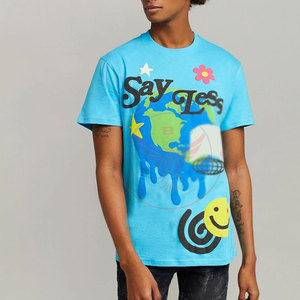 T-shirts pour hommes à prix abordable avec impression en relief – Tissu polaire polyester/coton respirant et écologique, marque privée - Product Image 3