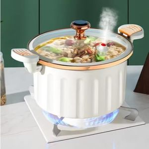 <span class=keywords><strong>Olla</strong></span> de Micro Presión de Aluminio Fundido a Presión con Revestimiento Cerámico Antiadherente y Asas con Cierre Deslizante para Cocinar - Product Image 4