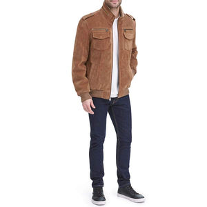 Chaqueta de Cuero Clásica de Alta Calidad para Hombre con Cremallera Plateada, Ajuste Entallado, Resistente al Viento, Piel de Oveja Auténtica, Chaqueta Casual y Formal para Hombre - Product Image 6
