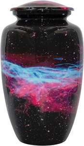 Urne de crémation humaine de grande taille de voie lactée de galaxie cosmique avec le sac de velours - Product Image 2