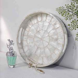 Bandeja de decoración de comodidades de primer rango para hogares hecha a mano, bandeja con incrustaciones de mosaico más vendida, bandejas de nácar - Product Image 6