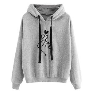 Meilleure vente de sweats à capuche pour femmes confortables, manches longues, couleur unie, qualité supérieure, design personnalisé pour l'hiver avec logo à l'avant - Product Image 3