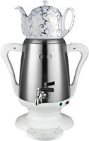 Samovar électrique en acier inoxydable, bouilloire à thé turque avec théière en céramique, fonction maintien au chaud automatique, pour la maison