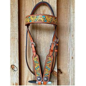 Brida Inglesa para Caballo de Cuero Genuino de Alta Calidad, Diseño Anatómico y Cómodo, Estilo Occidental, Duradera, Calidad Premium de Exportador Indio - Product Image 1