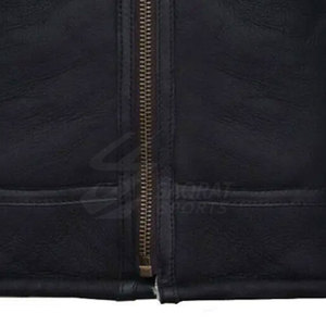 Wholesale Latest Design <b>Men</b> Winter <b>Shearling</b> Cow Skin Leather <b>Jacket</b> Best Quality Front Logo High Quality - Product Image 6